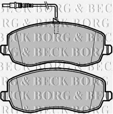 BORG & BECK bbp2105 -  Комплект тормозных колодок, дисковый тормоз